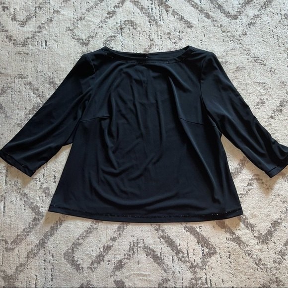 Adrianna Papell Tops - Adrianna Papell Evening Essential Top 1X Black